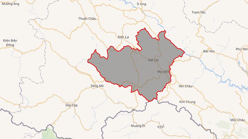 Bản đồ hành chính huyện Mai Sơn
