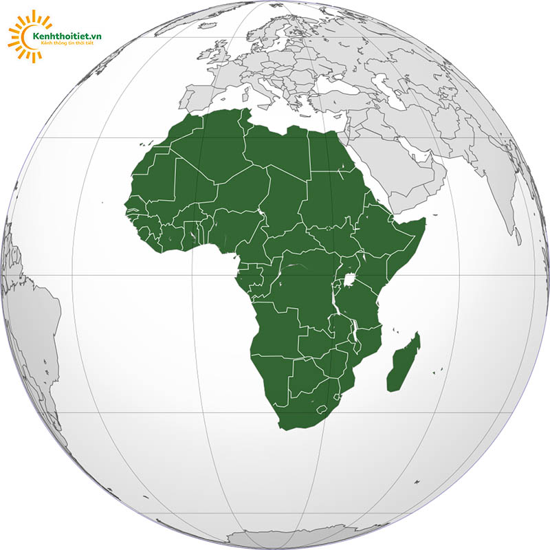 Châu Phi trên bản đồ thế giới