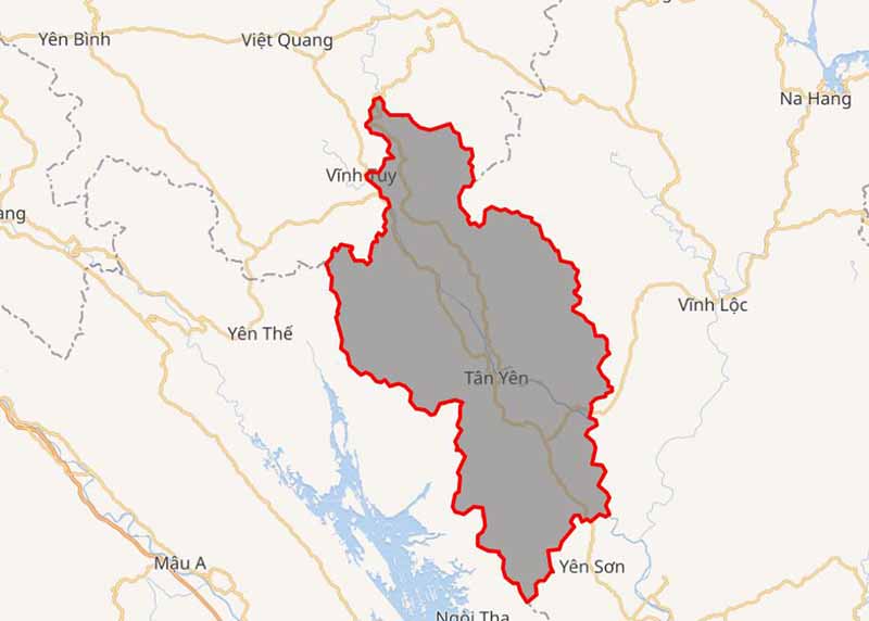 Bản đồ huyện Hàm Yên
