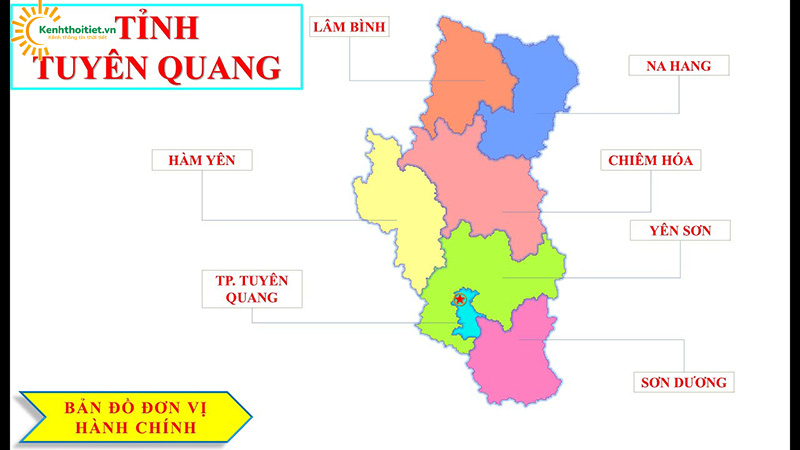 Bản đồ đơn vị hành chính Tuyên Quang