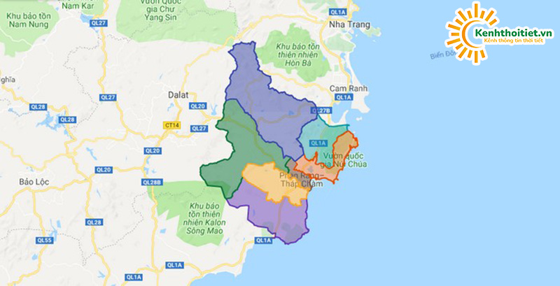 Vị trí địa lý tỉnh Ninh Thuận