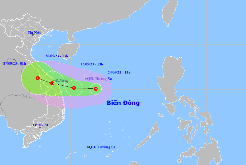 Tin áp thấp nhiệt đới trên biển Đông ngày 24/09/2023